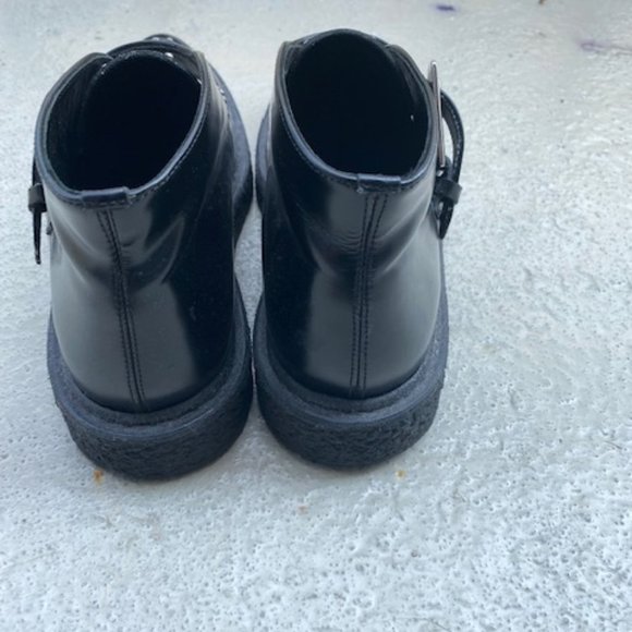 Saint Laurent Black Leather Studded Creeper - Picture 3 of 6